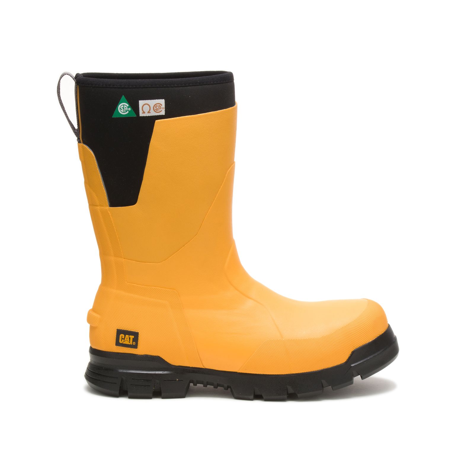 Caterpillar Stormers 11" Steel Toe Csa - Mens Rubber Boots - Yellow - NZ (834YGUFIL)